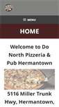 Mobile Screenshot of donorthpizzeria.com